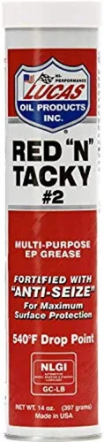 Lucas Oil Productos 10005-30 Grasa (30 paquetes/Grasa roja N pegajosa/Cartucho de 30 x 1/14.0 oz)