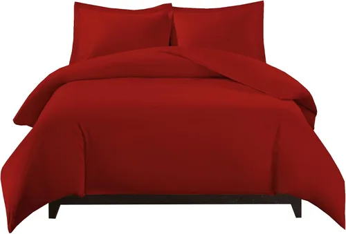 Miniatura 4 de Royal Hotel Bedding Funda de edredón de 500 hilos, 100% algodón, cierre de botón, suave y fresco, juego de funda de edredón de 2 piezas, tamaño Negro