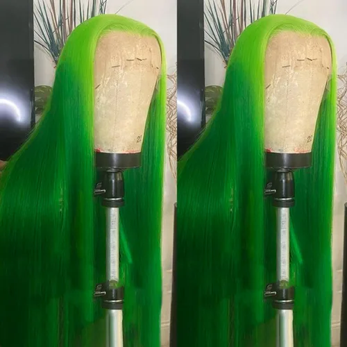 Miniatura 11 de Missyvan Pelucas de encaje frontal de cabello largo y lacio, color marrón natural, sin pegamento, castaño y rubio, pelucas sintéticas con encaje