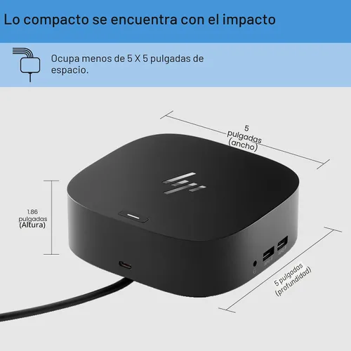 Miniatura 3 de HP USB-C Dock G5 - Adaptador 11-en-1 para portátiles, PC y notebooks con USB-C y Thunderbolt - Un solo cable para carga, red o transferencia
