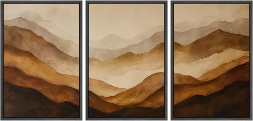 Miniatura 94 de SIGNWIN Lienzo enmarcado para pared, juego de arte sereno de pantanos con humedales verdes e ilustraciones de agua tranquila, arte moderno