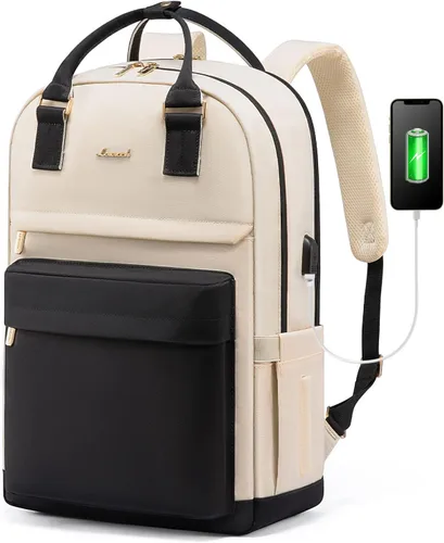 Miniatura 31 de LOVEVOOK - Mochila de computadora portátil para mujeres y niñas, mochila de 15.6 pulgadas impermeable para estudiantes, linda bolsa para libros