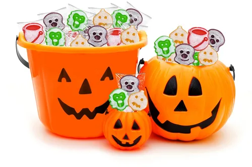 Miniatura 4 de Fruidles - Paquete de 25 paletas de tatuajes de fantasmas de Halloween, ideales para rellenos de bolsas de fiesta, envueltos individualmente