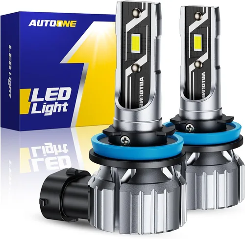 Miniatura 10 de AUTOONE H8 H11 H16 - Focos LED antiniebla o DRL, 3000K amarillo ámbar súper brillante para repuestos de luces antiniebla de automóviles, 50000 horas
