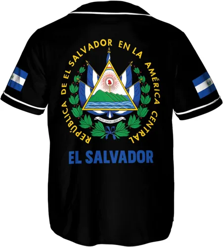 Miniatura 3 de Parvii Camiseta de béisbol personalizada de El Salvador Orgulloso, camiseta de El Salvador, camiseta de El Salvador, Jersey de El Salvador
