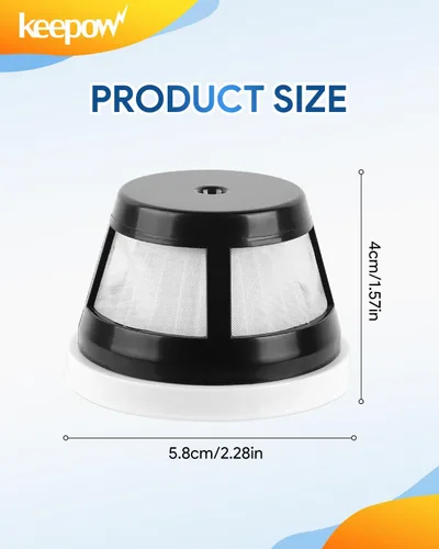Miniatura 8 de KEEPOW Filtro de vacío de repuesto compatible con BISSELL AeroSlim aspiradora de mano inalámbrica 29869, 29861, 29867, 29868, 2986, pieza # 1624405