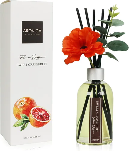 Miniatura 9 de Aronica Difusor de Aroma de Canela para Cocina, Decoraciones de Oficina, Aroma de Vainilla y Canela, Difusor de Varillas de Flores, Aroma en Canela