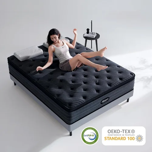 Miniatura 6 de Colchón individual híbrido de espuma viscoelástica de 12 pulgadas con espuma de gel refrescante, alivia la presión con soporte firme medio