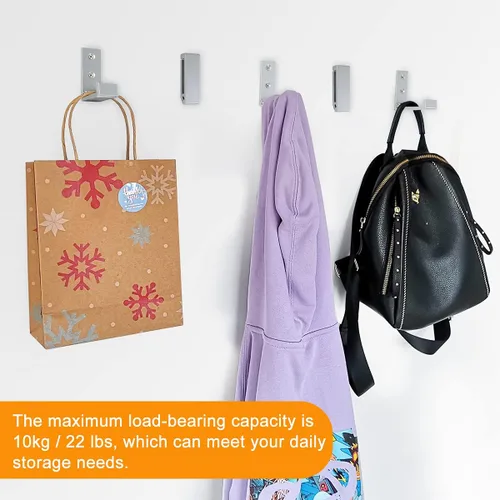 Miniatura 5 de 5 ganchos plegables para colgar en la pared, ganchos plegables de aleación de aluminio, gancho plegable de aleación de aluminio para toallas
