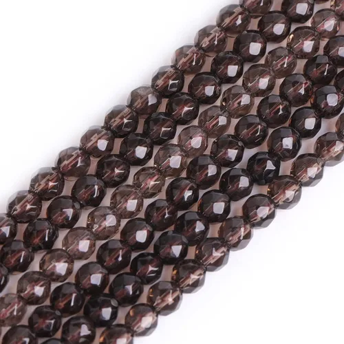 Miniatura 80 de GEM-Inside - Cuentas sueltas de turmalina negra natural de 0.157 pulgadas (0.157 in) facetadas de grado AAA, cuentas de energía de piedra energética