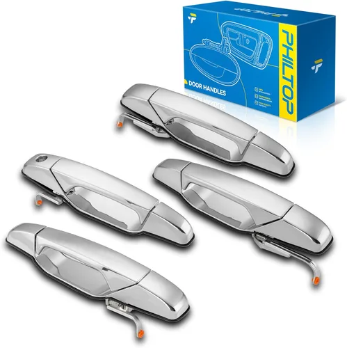 Miniatura 18 de PHILTOP Manija de puerta exterior 3 piezas delantera izquierda y derecha y trasera derecha para Chevy Express 1500/2500/3500, reemplaza # 79320