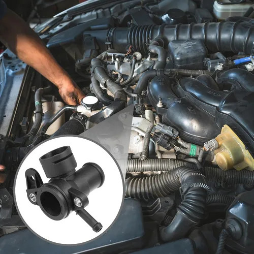 Miniatura 3 de Tubo de salida de refrigerante para bomba de agua del motor No.06J121132G - Conector de manguera del calentador interior del automóvil