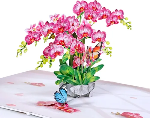 Miniatura 18 de CUTPOPUP - Tarjetas de cumpleaños emergentes de pavo real para mujer, tarjeta de felicitación de flores de cumpleaños 3D para su esposa, madre