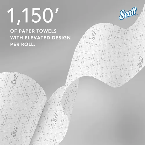 Miniatura 10 de Scott Professional Toallas de papel duro de alta capacidad, a granel (25700), enrolladas duras, diseño elevado, bolsillos de absorción, blanco