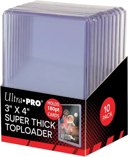 Miniatura 5 de Ultra Pro Portadores de tarjetas de béisbol súper gruesas de 3 x 4, cloruro de polivinilo, para 75pt de tarjetas (paquete de 25)