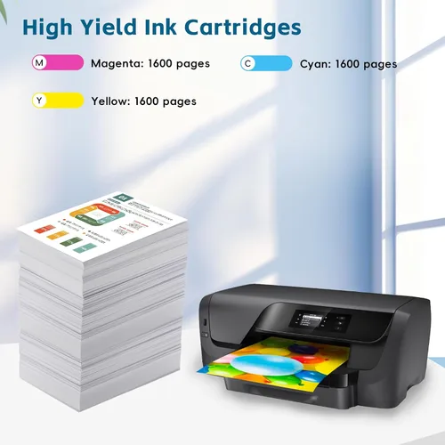 Miniatura 3 de 951XL - Paquete combinado de cartuchos de tinta de alto rendimiento compatibles para HP 951, cian, magenta, amarillo, 951XL, tinta de impresora a
