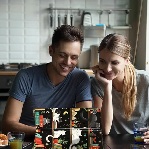 Miniatura 161 de Funda para tablet Fire 7 (12ª generación, versión 2022), delgada, a prueba de golpes, delgada, de piel sintética, con función de apagado/encendido
