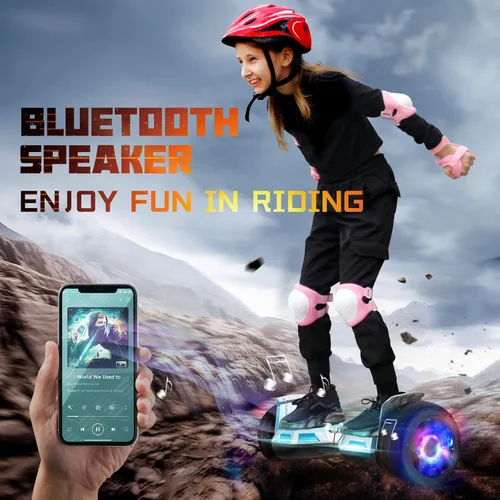 Miniatura 2 de SISIGAD Hoverboard, aeropatinetas todo terreno, 8.5 pulgadas de dos ruedas auto equilibrio scooter con altavoz Bluetooth, aeropatineta todoterreno