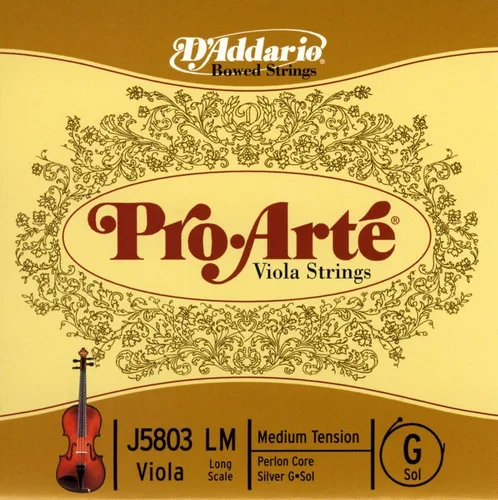 Miniatura 12 de D'Addario Pro-Arte Viola Single A String, escala media, tensión media