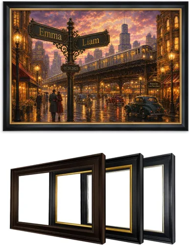 Miniatura 14 de IPIC - Personalized Framed Canvas with Custom Street Sign in Boston Personalized Street Signs with Names, Custom Canvas Print, Boston Sunset
