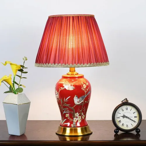 Miniatura 5 de Lamp for Desk Retro Ceramic Table Lamp Living Room Bedroom Bedside Atmosphere Lamp Home Corridor Decorative Lamp Desk Lamps for Home Office