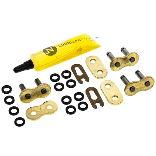 Miniatura 3 de Niche - Cadena de transmisión prémium sin junta tórica de alta resistencia con enlace maestro para motocicletas y ATVs 520V-X, Gris