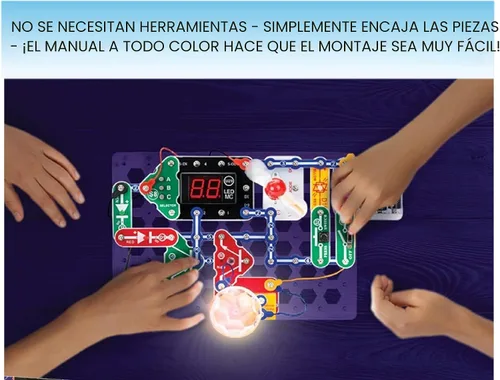 Miniatura 7 de Snap Circuits “Arcade”, Kit de exploración electrónica, actividades STEM para mayores de 8 años, manual de proyecto a todo color (SCA-200)