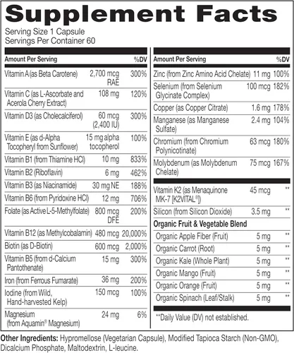 Miniatura 3 de NATURELO Multivitamínico Bariátrico - Uno Diario con Hierro - Suplemento para Pacientes Post Cirugía de Bypass Gástrico - Nutrición Natural