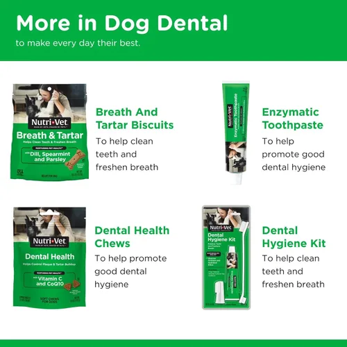 Miniatura 6 de Nutri-Vet Masticables suaves para la salud dental para perros, esenciales para cachorros, removedor de placa, suministros para mascotas, ambientador