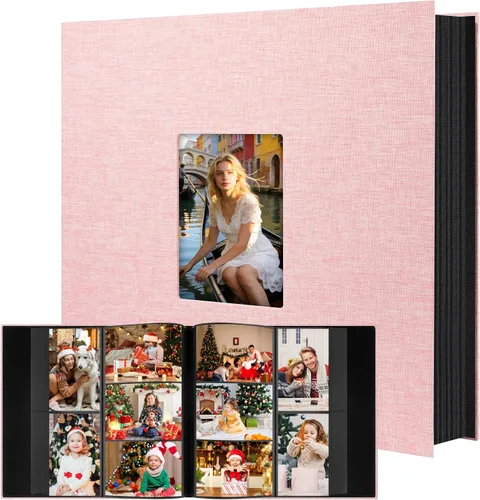 Miniatura 14 de Aevdor - Álbum de fotos de 4 x 6 pulgadas (10 x 15 cm) con 700 bolsillos, cubierta de cuero, capacidad extragrande para álbumes de fotos familiares