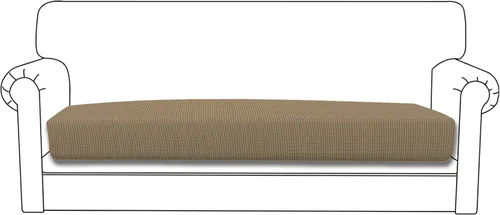 Miniatura 34 de Easy-Going - 4 Fundas de cojín elásticas para sofá seccional, izquierda/derecha, en forma de L, funda de asiento antideslizante, suave, flexible