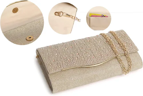Miniatura 2 de MUDUO Monederos de mano con diamantes de imitación para mujer, monederos y bolsos formales de boda, fiesta, graduación, bolsas de dinero, regalo