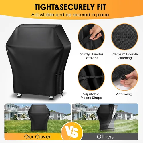 Miniatura 3 de Funda para parrilla de 32 pulgadas para parrilla al aire libre, impermeable, resistente a la intemperie, resistente a los rayos UV y a