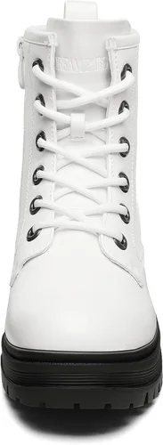 Miniatura 4 de Dream Pairs Botas de combate negras, con cordones, botines para mujer