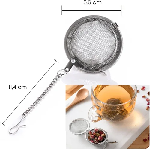 Miniatura 2 de 2 infusores de té prémium para té de hojas sueltas, coladores de té y bolas de té mejorados para condimentar especias y condimentos a base de hierbas