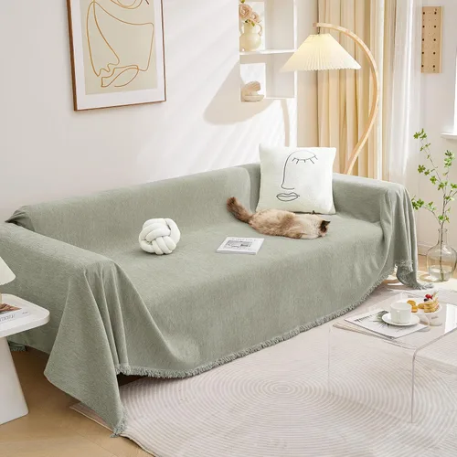 MEETSKY Fundas para sofá modular de 3 cojines, lavables, mezcla de felpilla suave, protector de muebles, funda decorativa de estilo moderno para