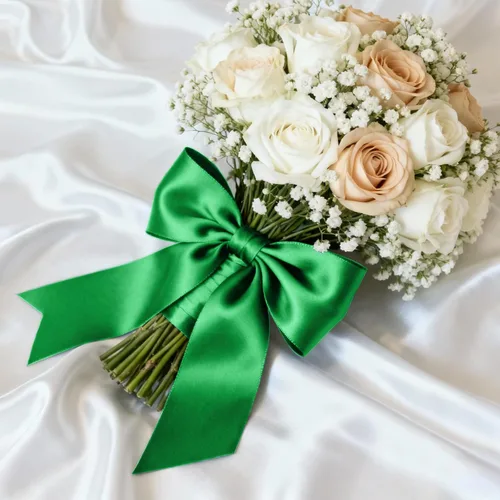Miniatura 4 de Cinta de satén de 1-1/2 pulgadas x 100 yardas, cinta ancha verde seda con carrete, ideal para envolver regalos, ramos florales, manualidades