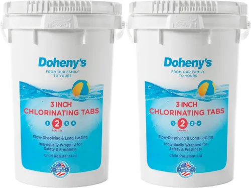 Miniatura 10 de Doheny's Tabletas de cloro estabilizadas de 3 pulgadas Tri-cloro 99% puro, 90% de cloro disponible Desinfectante de piscina de larga duración