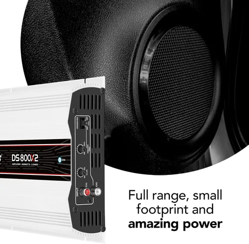 Miniatura 8 de Taramps DS 800x2 2 ohmios 800 vatios RMS 2 canales 400 x 2 vatios RMS, rango completo clase D, paso alto y bajo crossover fijo, puente, amplificador