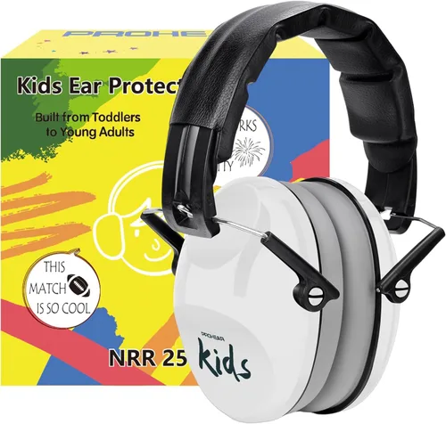 Miniatura 29 de PROHEAR 032 2.0 Auriculares con cancelación de ruido para niños, reducción de ruido de 25 dB, orejeras sensoriales ajustables de protección de oídos