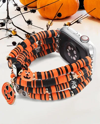 Miniatura 7 de JR.DM Correa de reloj de Halloween Compatible con Apple Watch de 38 mm, 40 mm, 41 mm, 44 mm, 42 mm, 45 mm, 46 mm, linda, preppy, hecha a mano
