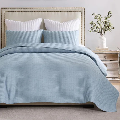 Greenland Home - Juego de ropa de cama texturizada, 2 piezas, tamaño individual/XL, cosmo cambray