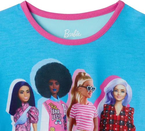Miniatura 4 de Barbie Conjunto de pijama y camisa de dormir para niñas de 4 piezas para niñas