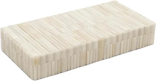 Miniatura 29 de Handicrafts Home Caja de almacenamiento decorativa con tapa – 10 x 4.5 x 2.5 pulgadas Organizador de decoración moderna para el hogar, caja
