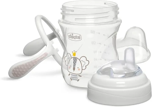 Miniatura 4 de Chicco Vaso de Transición con boquilla de silicona y tapa sin derrames, 7 onzas, marcas de calibración, asas extraíbles, apto para lavavajillas