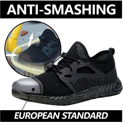 Miniatura 60 de SUADEX Zapatos deportivos con punta de acero para hombres y mujeres, indestructibles, ligeros, cómodos, antideslizantes, puntera compuesta
