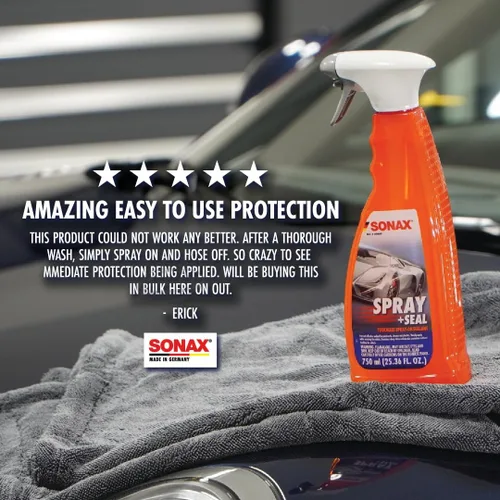 Miniatura 6 de SONAX Profiline Spray + Seal Sellador hidrofóbico rápido Protección rápida de pulverización y enjuague para pintura, plástico y caucho Mejora