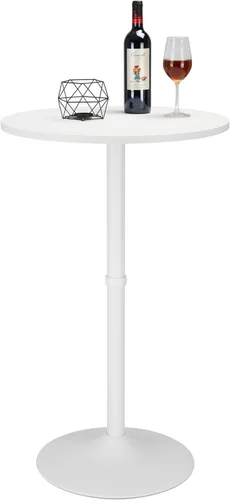 Finnhomy Mesa redonda de bar de cóctel de 24 pulgadas con base de metal, mesa alta de pub bistró, mesa de altura de barra para cocina, comedor, sala