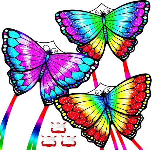 Miniatura 13 de Kite for Kids Ages 4-8 8-12 & Adults, Shark & Dragon & Unicorn & Butterfly Kites Flying Toys, Easy to Fly Big Kite with 328FT String Easter Gift for