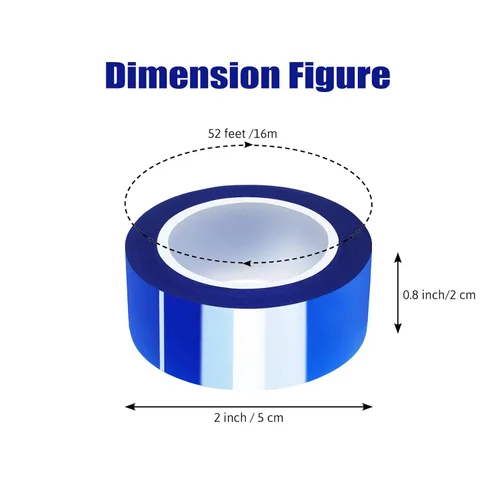 Miniatura 2 de MEBMIK 6 rollos de 20 mm x 16 m (52 pies) Cinta térmica azul de alta temperatura, cinta resistente al calor, cinta de transferencia de calor